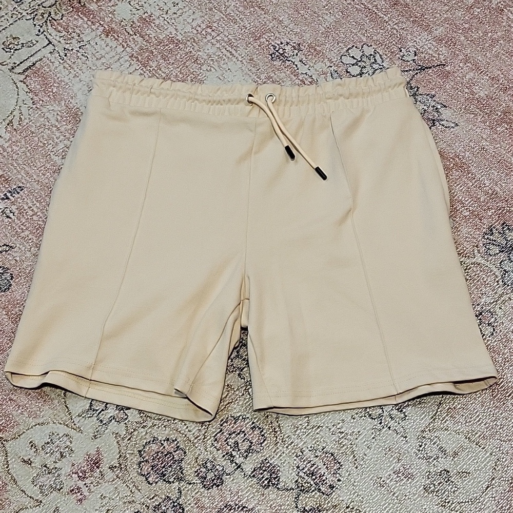 Spyder Men's Tan Drawstring Comfortable Lounge Shorts with Pockets - Size XL